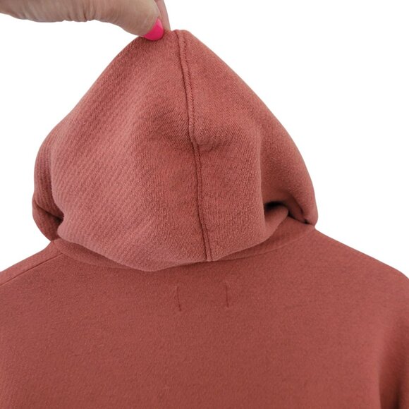 Madewell MWL Airyterry Hoodie Sweatshirt Womens Size S Burnt Orange Athleisure - Picture 6 of 8